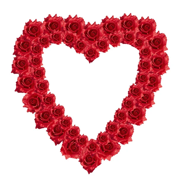 Piros rózsa szív — Stock Fotó