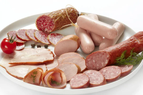 Vlees en worstjes — Stockfoto