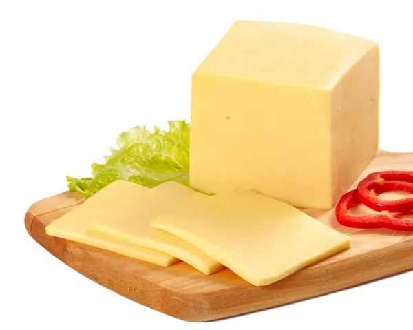 Sliced cheese — Stock Photo, Image