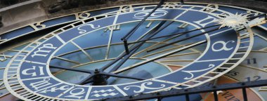 Prague astronomical clock clipart