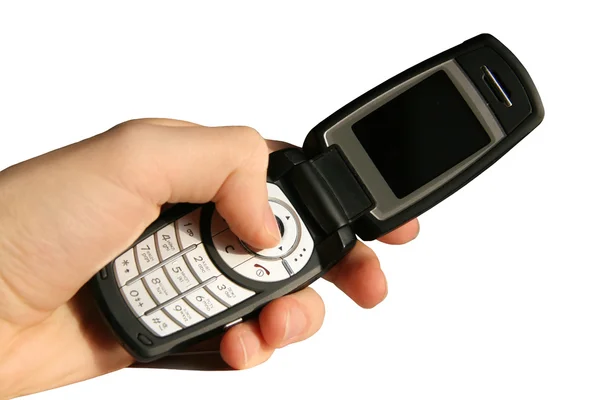 Cell phone in hand — Stock Photo, Image