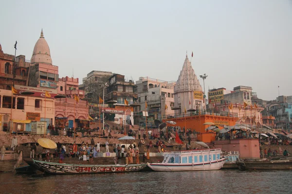 Varanasi pontile Immagine Stock