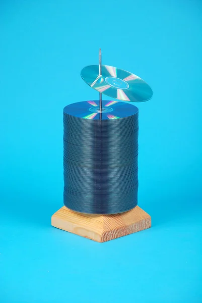 CD em azul — Fotografia de Stock