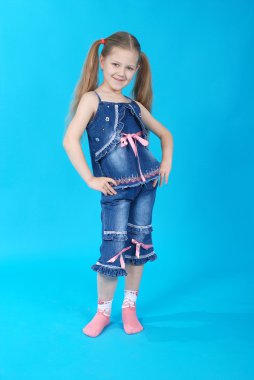 The girl studio photo clipart