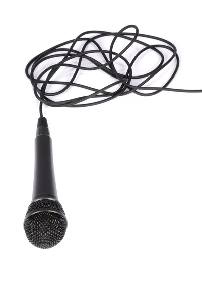 Mikrofon isolerad på vit bakgrund — Stockfoto
