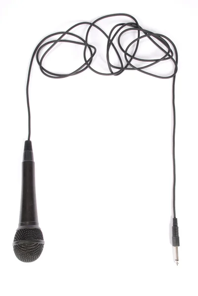Mikrofon izolowany na białym tle — Zdjęcie stockowe