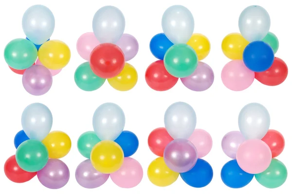 Balões isolados sobre fundo branco — Fotografia de Stock