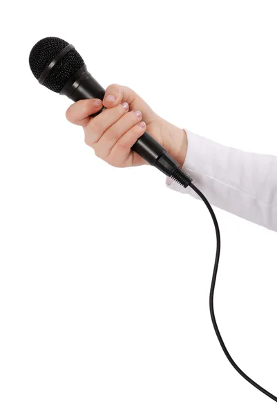 stock image Hand with microphone