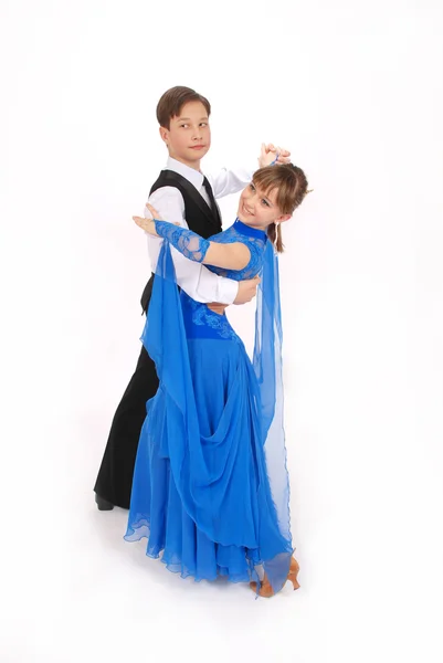 Chico y chica bailando baile de salón — Foto de Stock