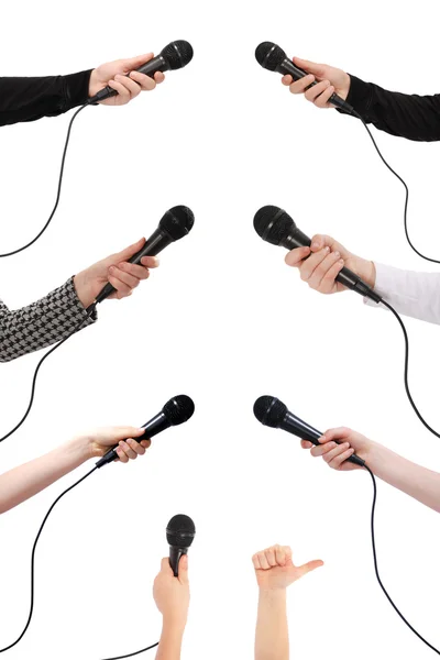 stock image Hand with microphone