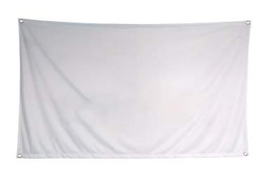 The empty flag is isolated on a white clipart