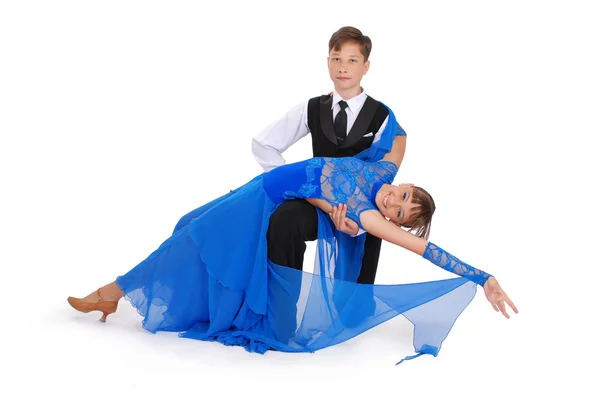 Αγόρι και κορίτσι χορό χορό αιθουσών χορού — Φωτογραφία Αρχείου