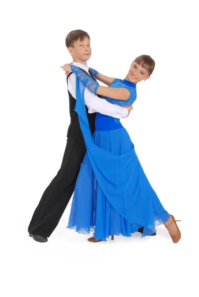 Хлопчик і дівчинка танцюють бальний танець — стокове фото