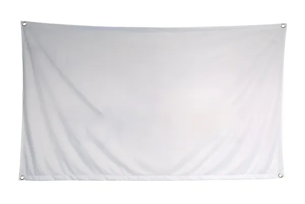 Το άδειο σημαία είναι απομονωμένη σε ένα λευκό — Φωτογραφία Αρχείου