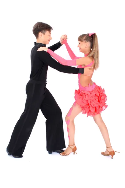 Erkek ve kız balo salonu dans dans — Stok fotoğraf