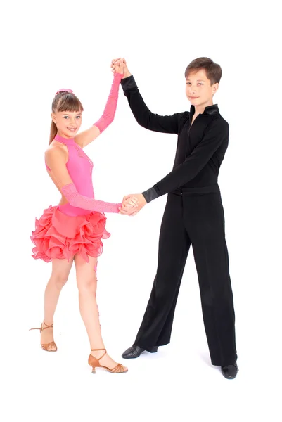 Garçon et fille dansant danse de salon — Photo