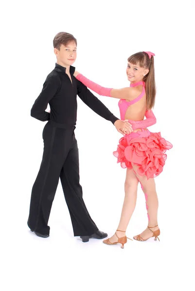 Chico y chica bailando baile de salón —  Fotos de Stock