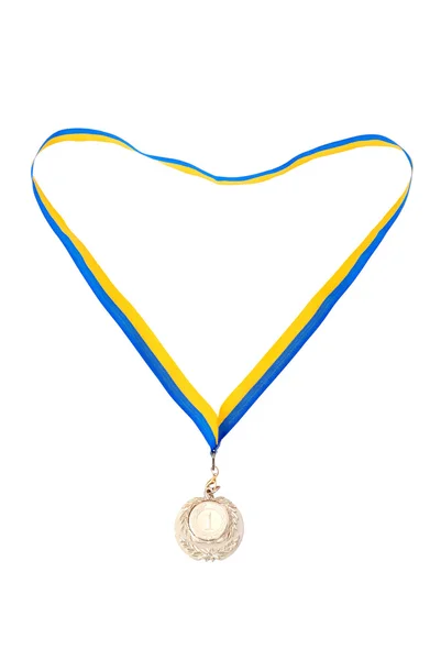 Gouden medailles geïsoleerd op wit — Stockfoto
