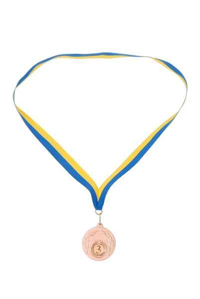 Medallas de bronce aisladas en blanco — Foto de Stock