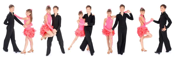 Jongen en meisje dansen ballroom dans — Stockfoto