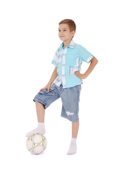 Giovane giocatore di calcio — Foto Stock