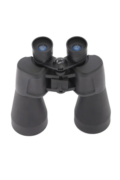 Black binoculars isolated on white — Stock Photo, Image