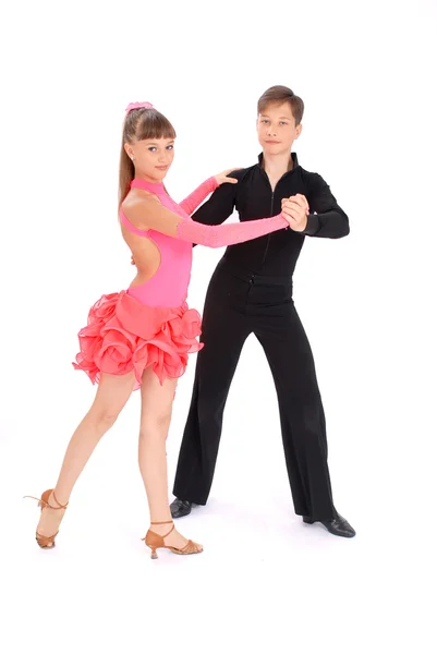Boy and girl dancing ballroom dance Royalty Free Stock Images
