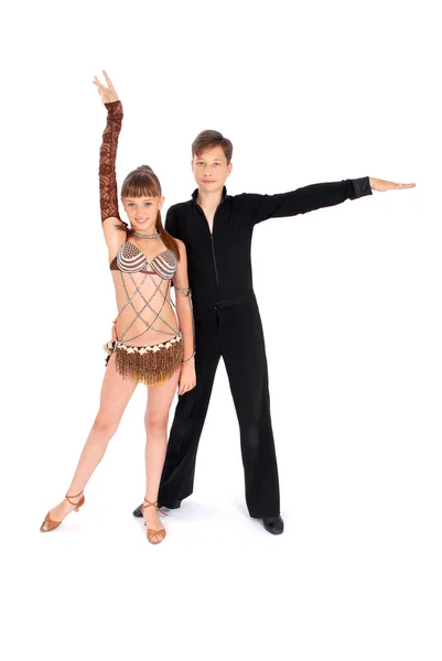 Boy and girl dancing ballroom dance Stock Photo
