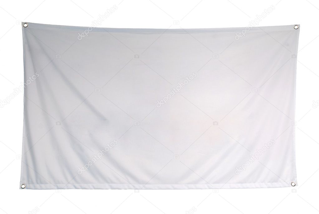 The empty flag is isolated on a white