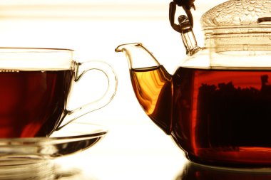 Teapot and cup clipart