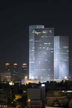 Azrieli tower in night clipart