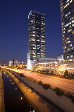 The Tel Aviv night city clipart