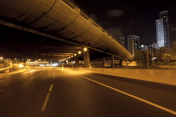Autostrada di notte — Foto Stock