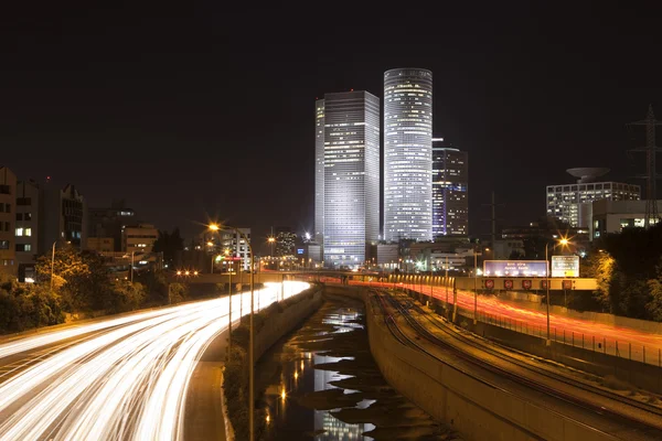 A cidade noturna de Tel Aviv — Fotografia de Stock