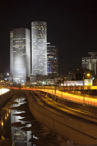 Tel Aviv Nacht Stadt — Stockfoto