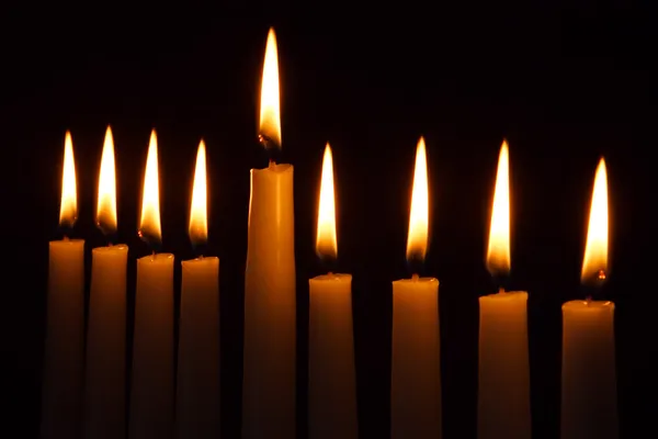 Свечи Хануки — стоковое фото