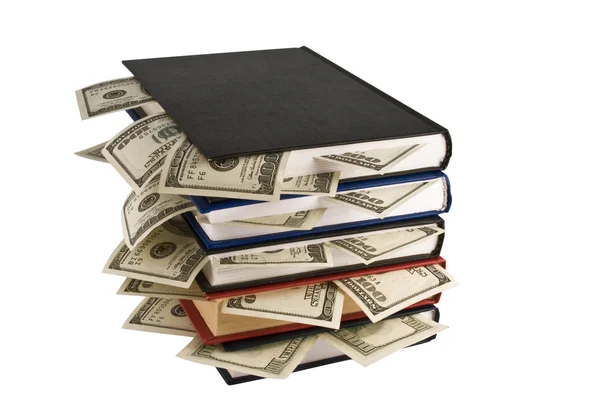 Dollar in de boeken — Stockfoto