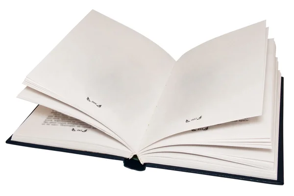 Otevřená kniha s prázdné stránky. — Stock fotografie