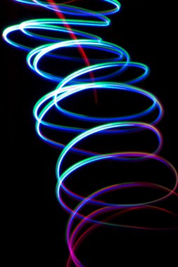 Chaotic colorful lights clipart