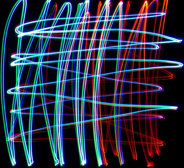 Kaotik renkli ışıklar — Stok fotoğraf