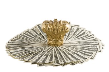 Crown on dollars clipart