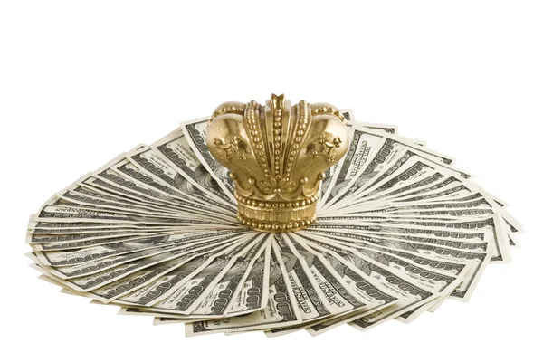 Corona en dólares — Foto de Stock
