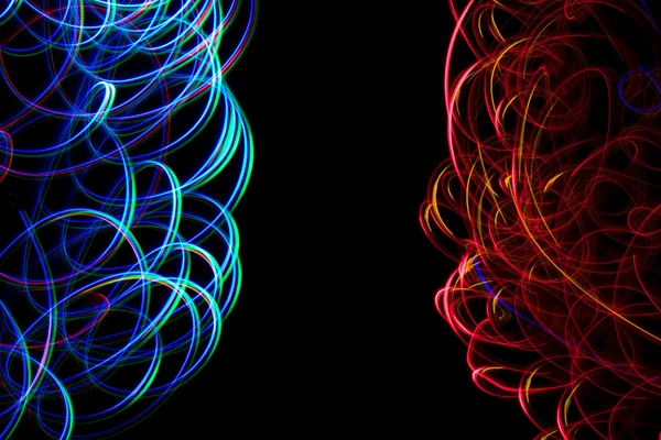 Chaotische kleurrijke lichten Stockfoto