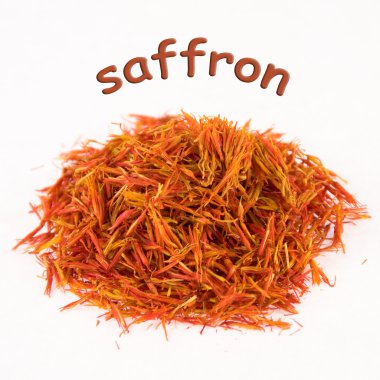 Spice - saffron on a white background. clipart