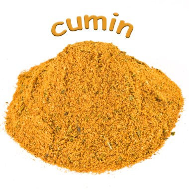 Spice - cumin on a white background. clipart