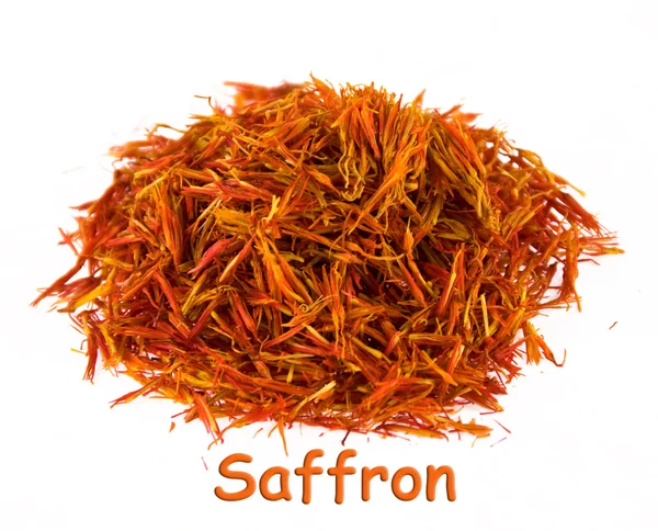 Spice - saffron on a white background. — Stock Photo, Image