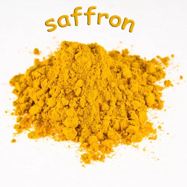 Spice - safrron on a white background. — Stock Photo, Image
