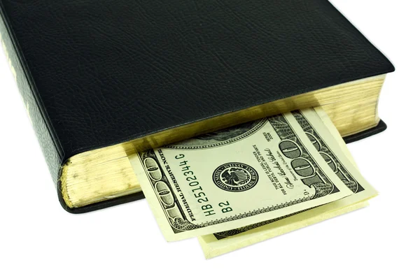 DOLLARS IN THE BOOKS — Stock Photo, Image
