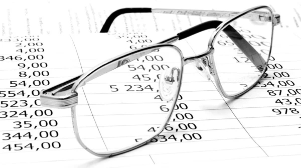 Brille mit Zahlen — Stockfoto