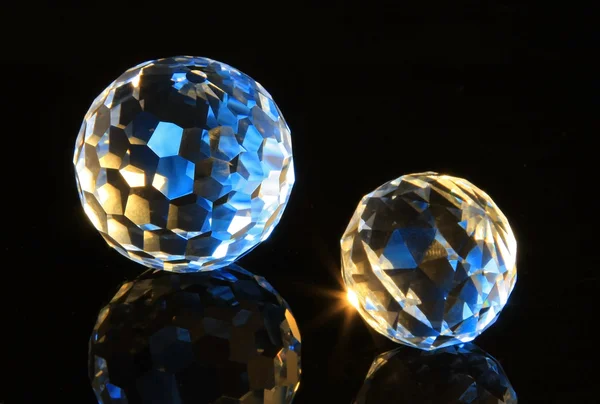 Magisch geschliffene Kristallkugeln — Stockfoto